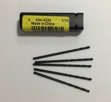 Image of RS 1/16 = 1.59mm HSS TWIST DRILL BITS, QTY 5, NEW IN CASE