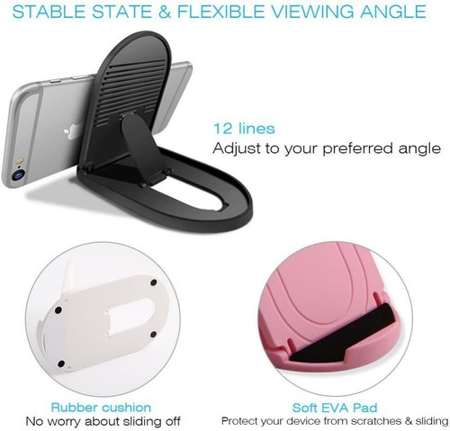 Pour iPhone XS SE 11 12 13 Pro Max - SUPPORT PLIABLE DE BUREAU DE VOYAGE BERCEAU - Photo 4 sur 6