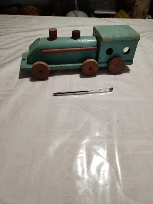 Ancienne Locomotive Bois A Trainer - Photo 1/4
