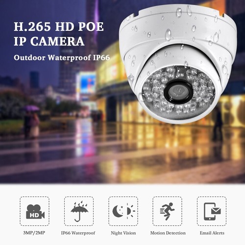 POE Metal IP66 IP Camera 4MP 48pcs IR Dome Camera Ceiling Mount Motion Detection - Picture 7 of 18