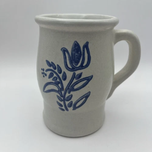 Pfaltzgraff Yorktowne Tulip 4 1/2" Footed Barrel Coffee Mug Vintage Made In USA