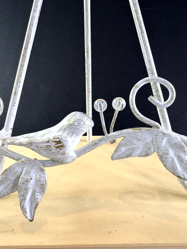 Metal Easel White bird decor Book Picture Plate Holder 13" - Picture 2 of 5