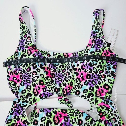 Salt + Cove Women's Plus Size Leopard Love Cutout One Piece Swimsuit Size 3X NWT - Picture 10 of 12