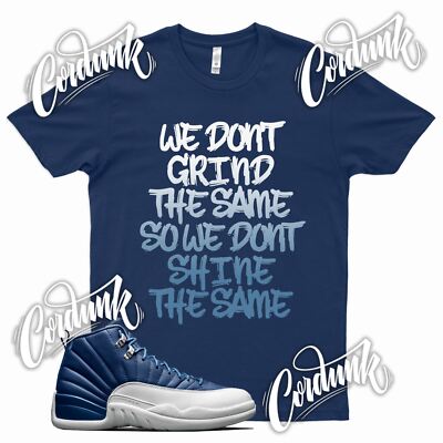 Indigo GRIND DIFFERENT T Shirt for J1 12 Indigo Legend Obsidian Blue Flint 