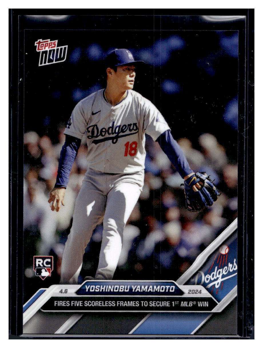 2024 Topps Now #42 Yoshinobu Yamamoto Base Card (Quantity) RC