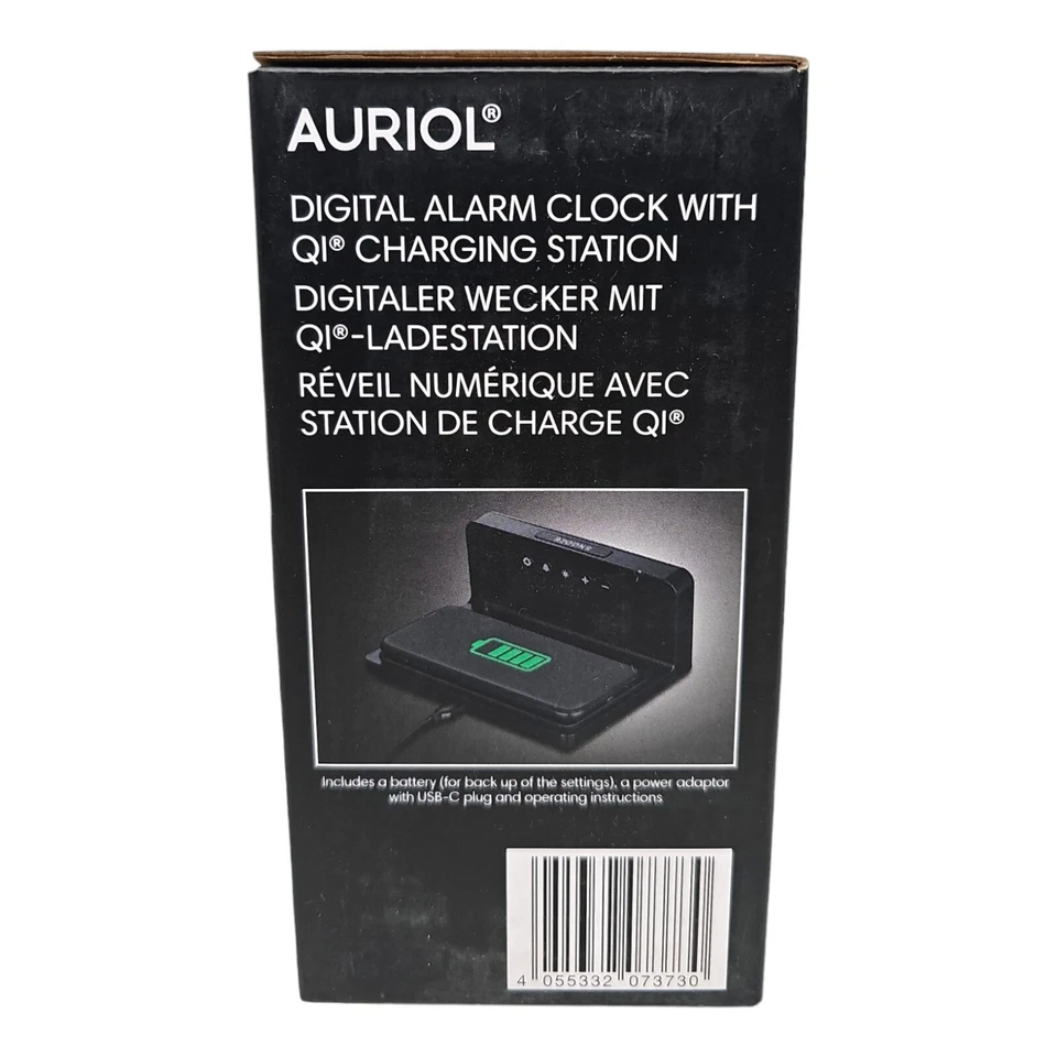 Auriol Digitaler Wecker mit kabelloser Qi Handy Smartphone Ladefunktion Neu - Bild 4 von 4