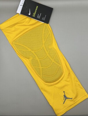 Nike Jordan Hyperstrong Yellow Padded Shin Sleeve 746880-750 Men s XL (1 Sleeve)
