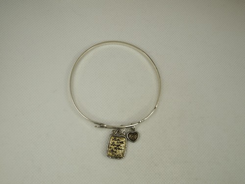 BRIGHTON Art & Soul Live Laugh Love Hook Bangle Gold Silver Plated Bracelet - Picture 4 of 5