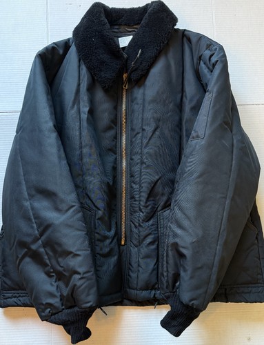 REFRIGIWEAR Style 59 - Men's Fur Collar Heavy Blue Cold Weather Coat - 3X-Large - Picture 4 of 7