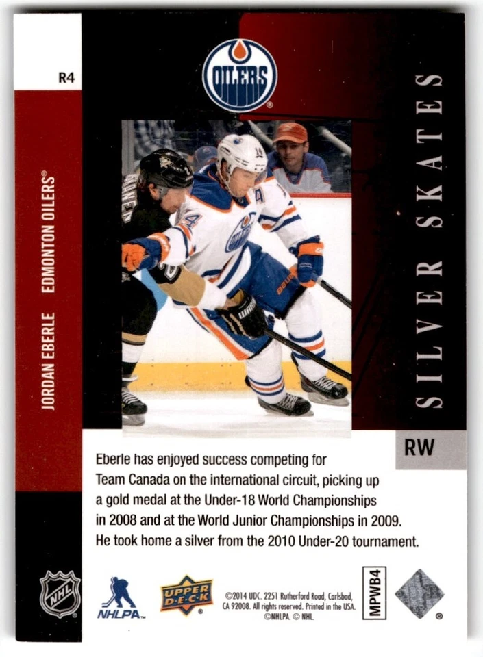 Jordan Eberle 2013-14 SP Authentic '93-94 Retro Silver Skates #R4 Edmonton - Image 2 of 2