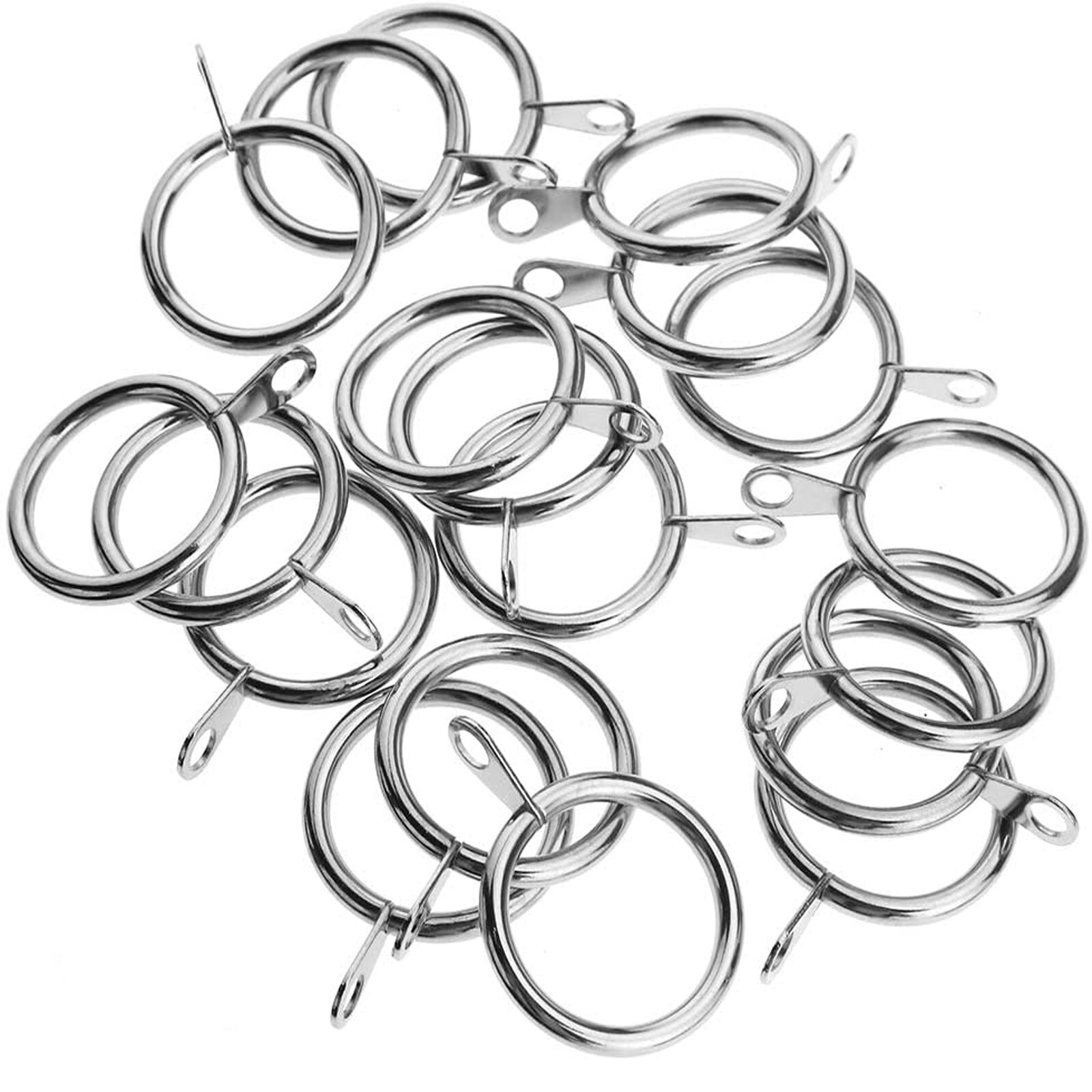 Up 100X Curtain Rings Hooks Window Multipurpose Metal Hooks Clips Ring