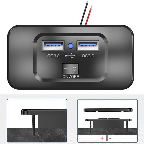 Prise de courant voiture avec charge rapide 3 0 doubles ports USB pour v��hicule - Photo 2 sur 12