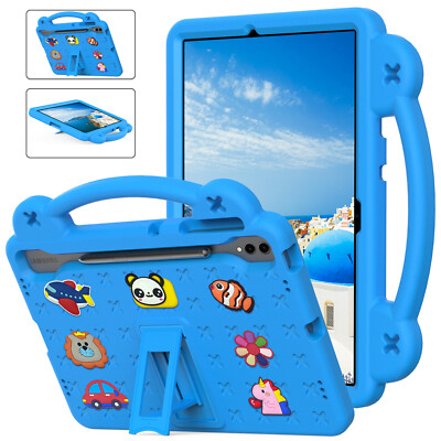 For Samsung Galaxy Tab A9+/S9 FE+/S10+/S9+/S8/S7 Handle Stand Kids Silicone Case