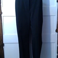 Women's Black with Gold Pinstripe Slacks