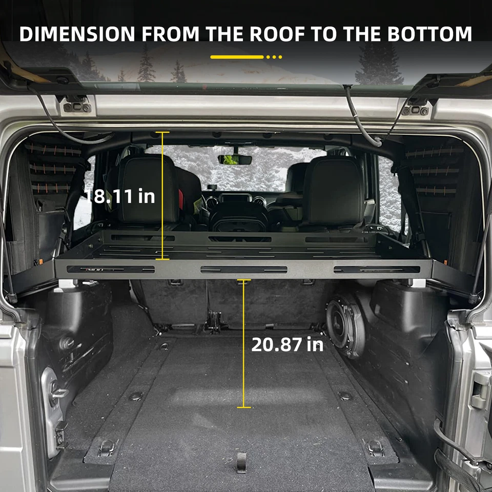 Fit For 07-17 18 Wrangler JK Cargo Basket Interior Rack Luggage Storage Shelf - Изображение 3 из 4