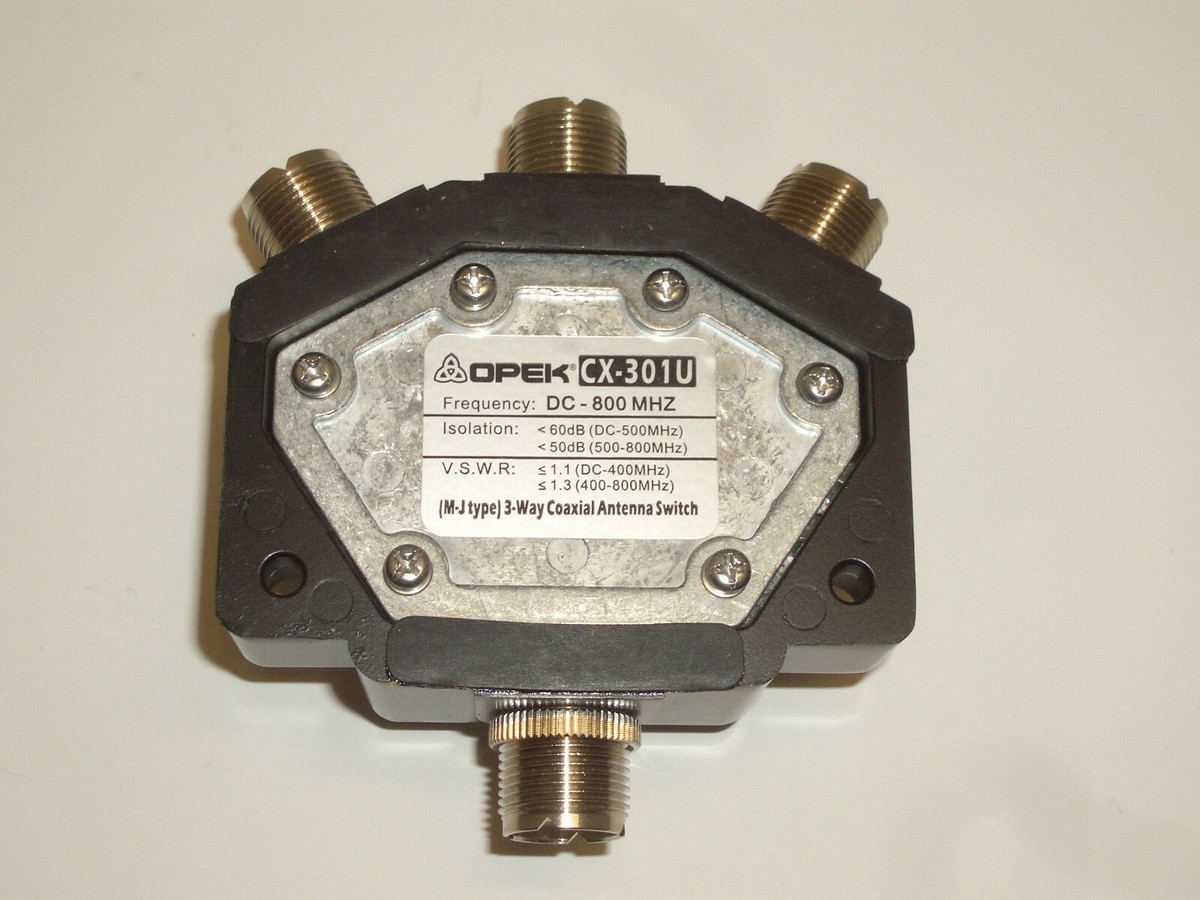 OPEK CX-301U 3 POSITION ANTENNA COAX COAXIAL SWITCH w/ SO-239 DC