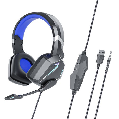 For PC PS4 PS5 3.5mm Wired Gaming Headset Xbox Headphone RGB Surround Sound Mic - Picture 16 of 17