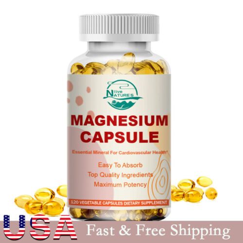 500MG Magnesium Glycinate High Absorption,Improved Sleep,Stress & Anxiety Relief - Photo 1 sur 11