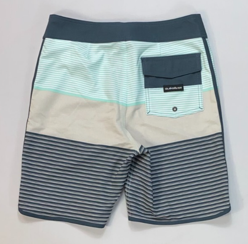 Boys Quiksilver Youth Surfsilk Stripe Scallop Fit Board Shorts Swim NEW - Picture 5 of 5