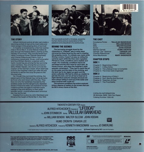 Lifeboat (Laserdisc) - Imagen 2 de 2