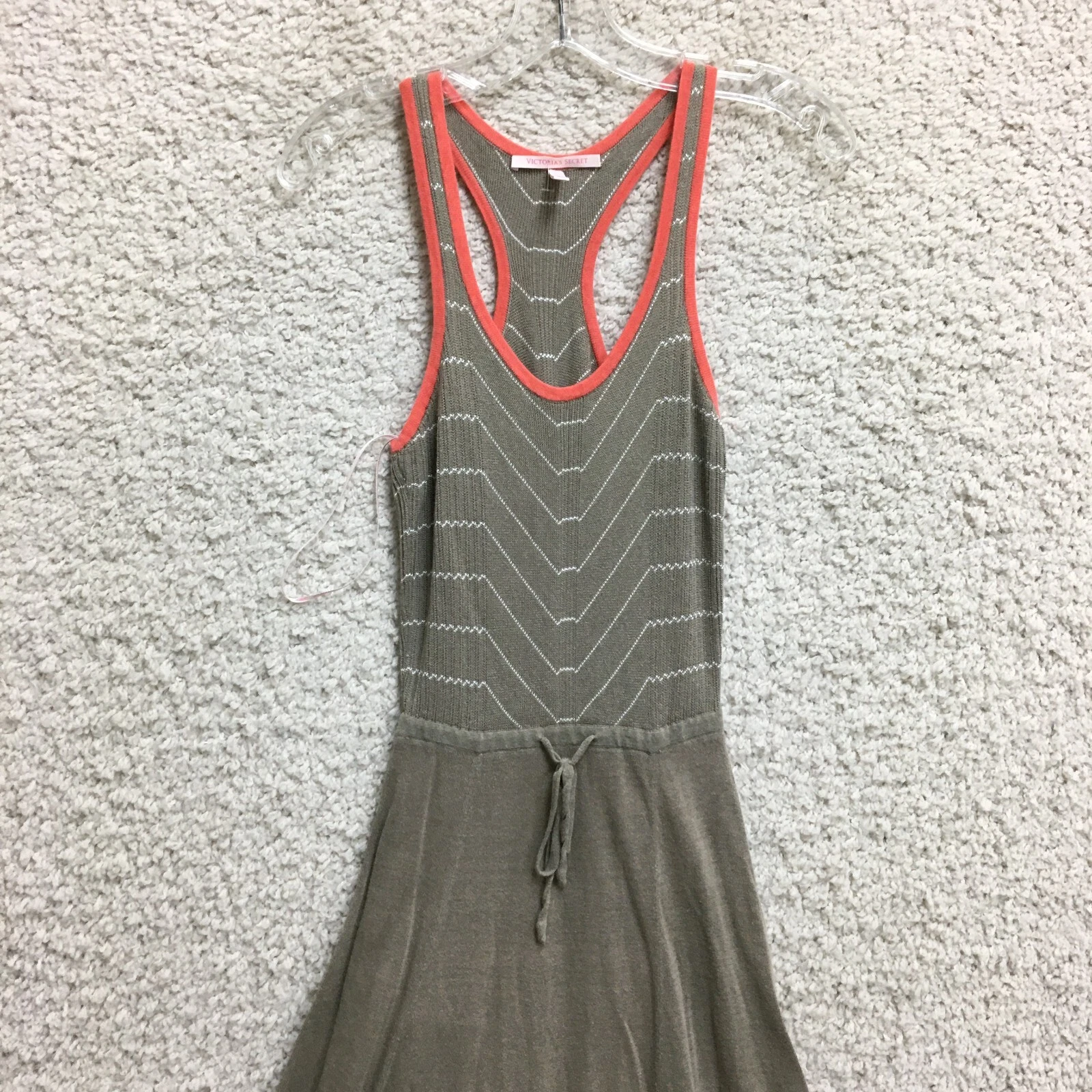UNDERCOVER Abito Victorias Secret extra small donna grigio maxi righe aderente svasato donna XS