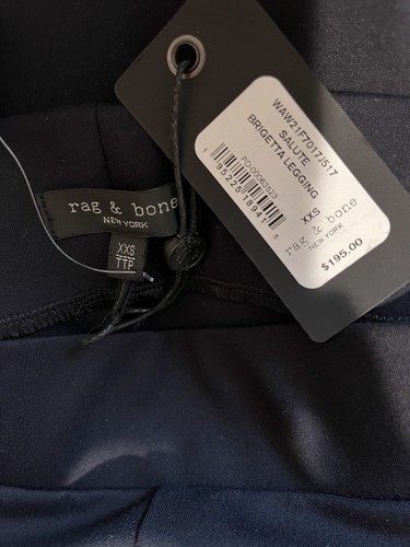 Rag & Bone womens Brigetta Knit Legging Pant sz XXS Black Salute 28" inseam $195 - Picture 8 of 9