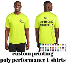 ST350 Design Your Own Custom Logo Photo Texts Poly Performance Unisex Tees