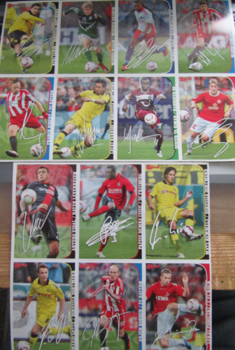 14 tarjetas de autógrafo Götze Robben Podolski Hummels Gómez Ribery Vidal BravoSport - Imagen 1 de 1