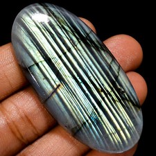 Natural Labradorite Oval Shape Cabochon Loose Gemstone 98 Ct 56X27X6 mm EE-40814