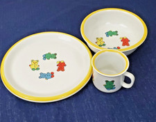 Vintage Tognana 3 Piece Children's Or Baby Dish Set Cup Plate And Bowl Italy