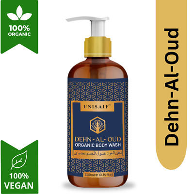 Unisaif Dehn Al Oud Body Wash   Organic Arabian Shower Gel, Sulfate-Free 300ml