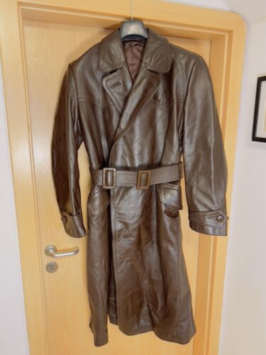 WW2 WW2 leather coats officer coat wheel coats motor jacket Wehrmacht Gestapo Order - Picture 1 of 24
