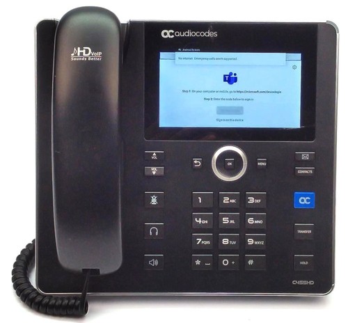 AudioCodes C455HD IP Phone Business Microsoft Teams Desktop Wi-Fi GGWV00743 - Picture 3 of 6