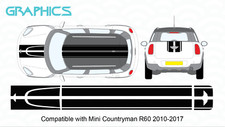 Adatto per Mini Countryman Cooper cofano portellone tetto stile tridente strisce grafica 