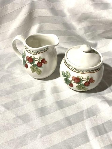 NORITAKE Casual Gourmet GOURMET HARVEST 3 Pc CREAMER & SUGAR Beautiful MINT! - Picture 2 of 6