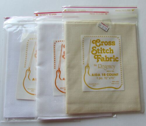 32 Packages Regency 11 14 18 22 Aida 100% Cotton Cross Stitch Fabric NOS - Picture 6 of 9