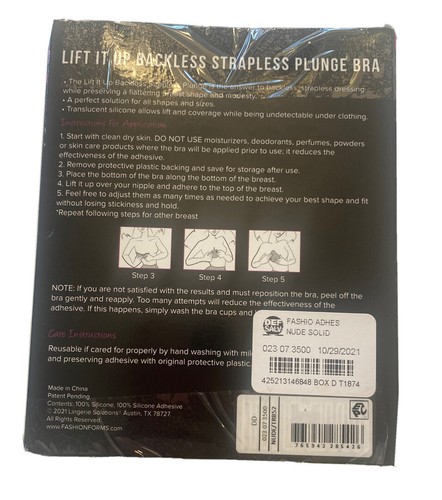 Fashion Forms Women’s Lift It Up Backless Strapless Plunge Bra Nude DD - Bild 3 von 5