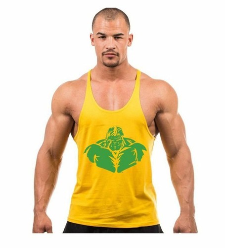 Canottiere uomo estive moda palestra cotone canottiera bodybuilding fitness sport - Foto 6 di 8