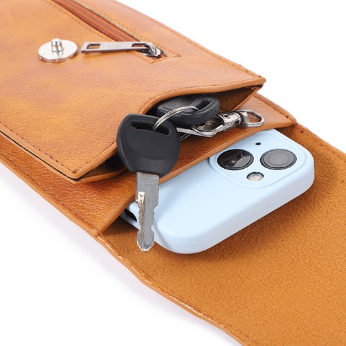 Cell Phone Pouch For iPhone Men Leather Waist Bag Belt Wallet Cover Case Holster - Picture 4 of 9