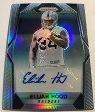 2017 Panini Prizm Football ELIJAH HOOD RC UNC Raiders Silver Autograph Auto
