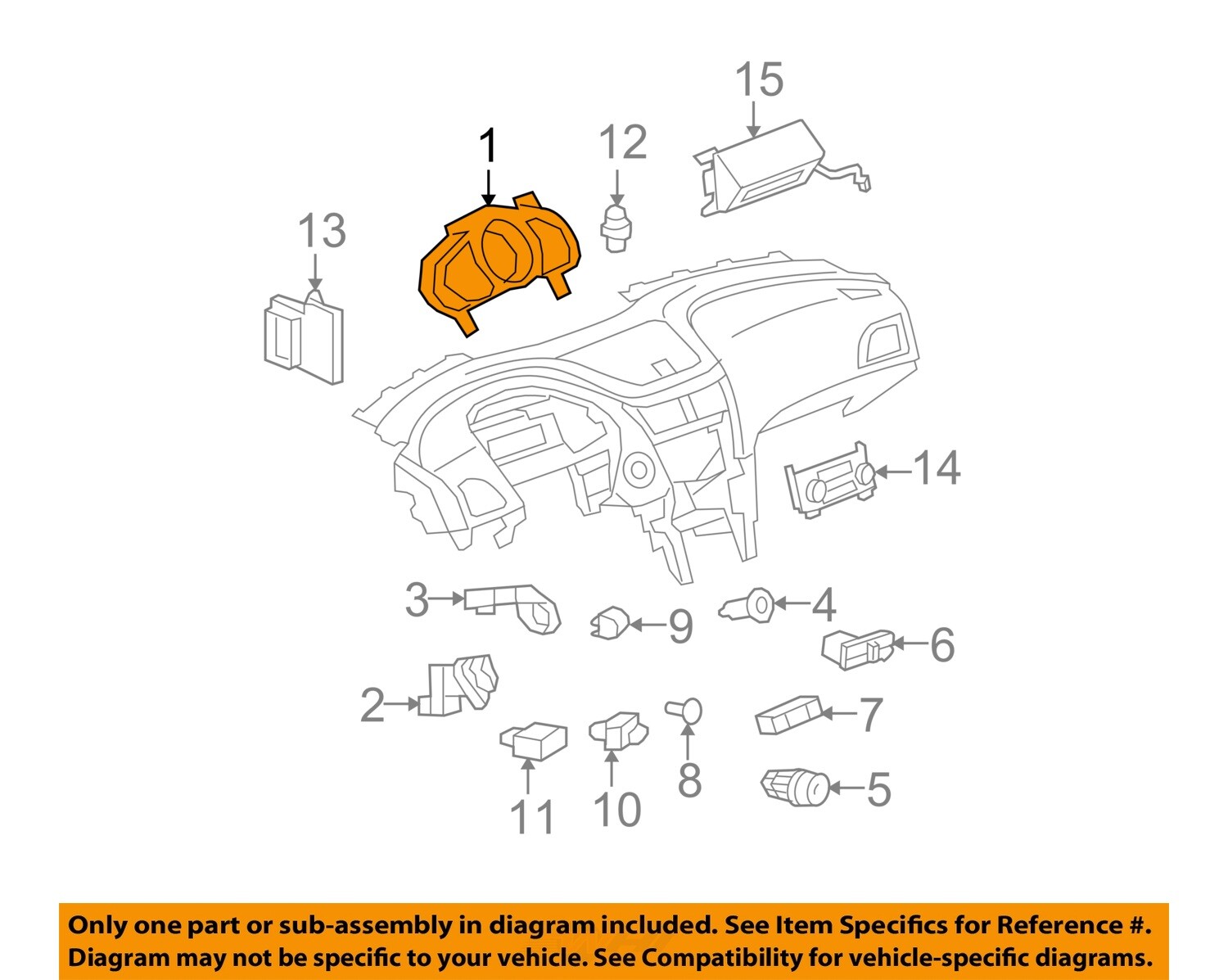 Used Speedometer Gauge fits: 2010 Chevrolet Malibu cluster MPH fleet Grade A