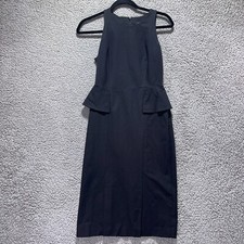 Banana Republic Dress Size 0 Black Stretch Fitted Sleeveless Sheath Elegant Chic