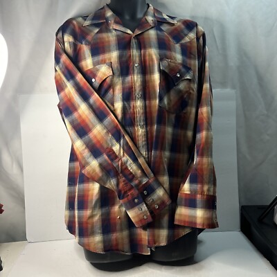Run様 Rn 14119 Western Wear Pearl Snap Shirt Size Large | eBay