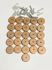 25 Lionel V-45 Carbon Rollers & 25 ZW-102 Pin (rivets) for ZW & KW Transformer