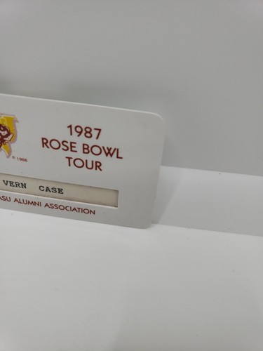 73rd Rose Bowl Tour Name Badge ASU Alumni Arizona State Sun Devils Michigan 1987 - Picture 4 of 7