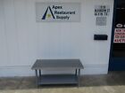 Stainless Steel table w/lower undershelf, 48"W x 24"D x 23.5"H, #7921