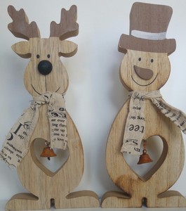 image is loading pair of chunky wooden reindeer amp snowman christmas - Free Standing Christmas Decorations image is loading pair of chunky wooden reindeer amp snowman christmas - Free Standing Christmas Decorations