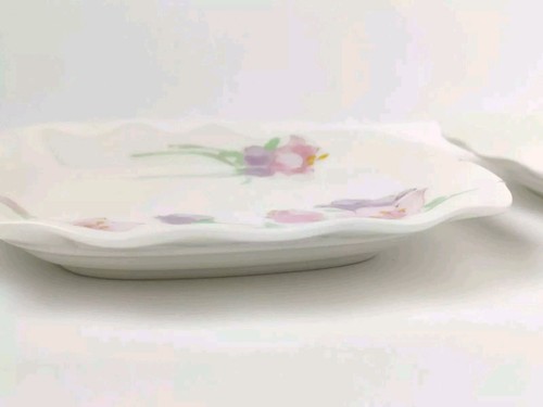 Vintage Japanese Plate 5" Naeba China Cuna Bone Flower Vintage Antique Japan - Picture 2 of 9