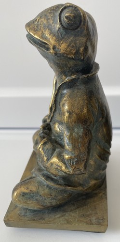 SPI San Pacific Int'l Yoga Frog Statue Frog Meditating Book Ends Mixed Media - Picture 6 of 14