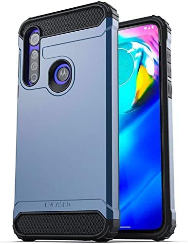 Moto G Power Case (2020) Rugged Protective Phone Cover (Slate Blue)